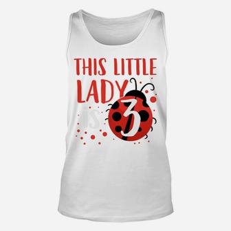 3Rd Birthday Ladybug Cute Gift For Three Years Old Unisex Tank Top | Crazezy AU