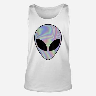 Alien Head T Shirt Colorful Alien Shirt Rave Tee Believe Ufo Unisex Tank Top | Crazezy DE