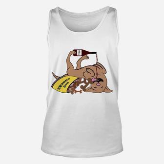 All I Wanna Do Is Drink Wine Eat Snacks And Pet My Dog Unisex Tank Top | Crazezy DE