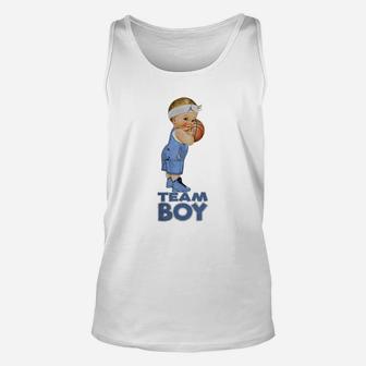 Basketball Team Boy Baby Gender Reveal T-shirt Unisex Tank Top | Crazezy