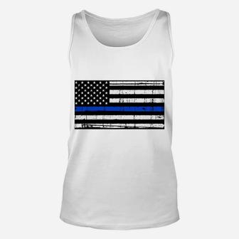 Be The Lion Not The Sheep Back The Blue Flag Police Sweatshirt Unisex Tank Top | Crazezy