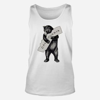 Bear Hug I Love California Shirt Art-Retro Vintage Cali Bear Sweatshirt Unisex Tank Top | Crazezy UK