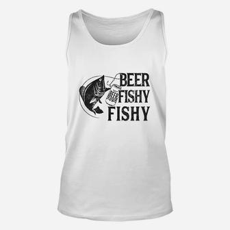 Beer Fishy Fishy Funny Fishing Drinking Unisex Tank Top | Crazezy