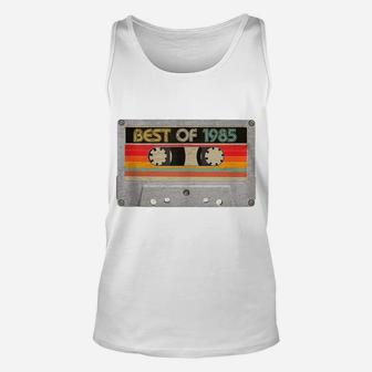 Best Of 1985 35Th Birthday Gifts Cassette Tape Vintage Unisex Tank Top | Crazezy