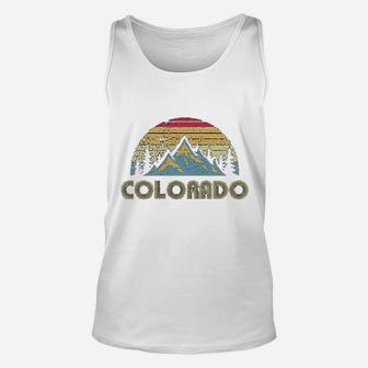Colorado Retro Vintage Mountains Nature Hiking Unisex Tank Top | Crazezy