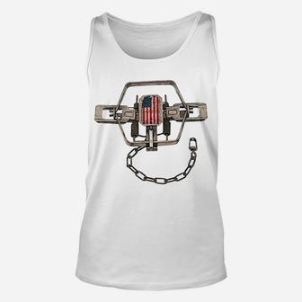 Coyote Trap Shirt For People Who Trap Features A Usa Flag Unisex Tank Top | Crazezy