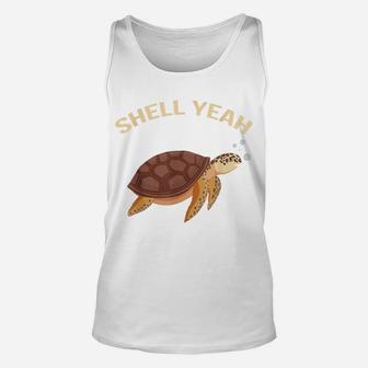 Cute Tortoise & Sea Turtle Shell Yeah World Turtle Day Gift Unisex Tank Top | Crazezy