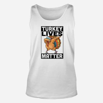 Dabbing Dance Funny Turkey For Thanksgiving Vegan Gift Unisex Tank Top | Crazezy