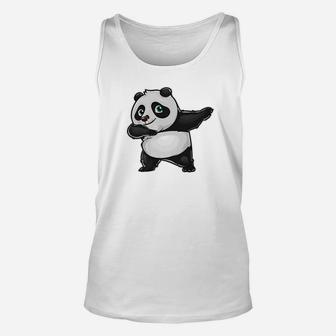 Dabbing Panda Print Dab Bear Dance Men Women Kids Unisex Tank Top | Crazezy