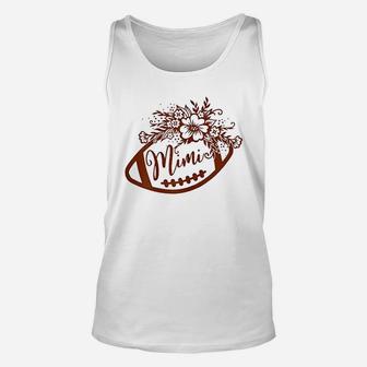 Football Mimi With Floral Patterns Game Day Grandma Lover Unisex Tank Top | Crazezy