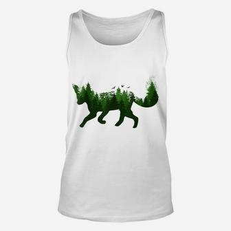 Fox Forest Nature Outdoor Hiking Camping Hunting Gift Unisex Tank Top | Crazezy DE