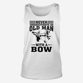 Funny Archery Gift For Deer Bow Hunter Men Grandpa Hunting Unisex Tank Top | Crazezy CA