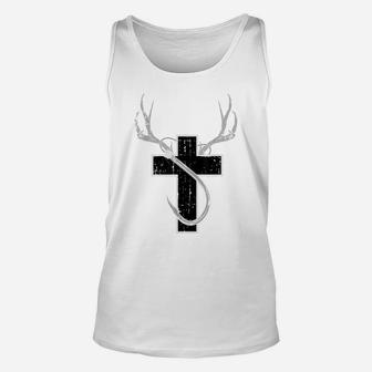 Funny Christian Hunting Fishing Lover Gift For Men And Women Unisex Tank Top | Crazezy UK