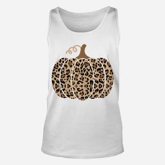 Funny Thanksgiving Gift For Wife Woman Pumpkin Leopard Print Unisex Tank Top | Crazezy