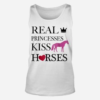Horses, Real Princesses Kiss Horses Unisex Tank Top | Crazezy