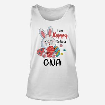 I Am Hoppy To Be A CNA Nurse Easter Day Unisex Tank Top | Crazezy