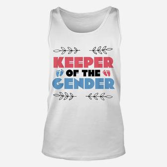 Keeper Of The Gender Reveal Baby Shower Cute Gift Unisex Tank Top | Crazezy