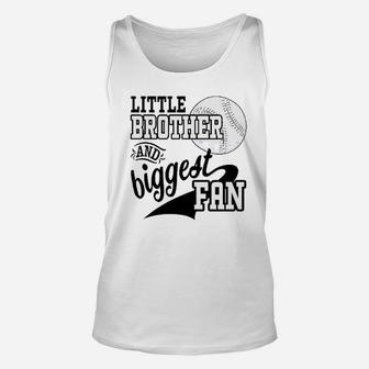 Little Brother And Biggest Fan Baseball Family Unisex Tank Top | Crazezy DE
