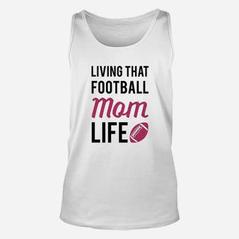 Living That Football Mom Life Athletic Gray Unisex Tank Top | Crazezy DE