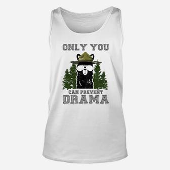 Llama Camping Only You Can Prevent Drama Shirt Unisex Tank Top | Crazezy AU