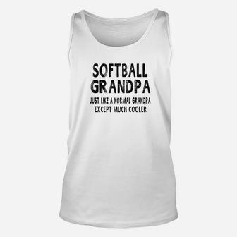 Mens Softball Grandpa Fathers Day Gifts Grandpa Mens Unisex Tank Top | Crazezy UK