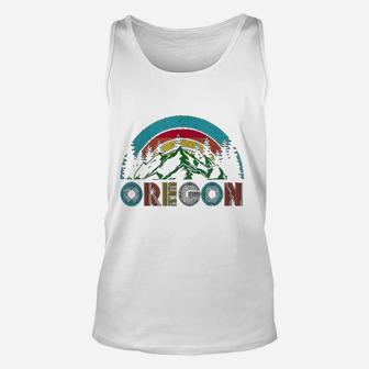 Oregon Mountains Outdoor Camping Hiking Gift Unisex Tank Top | Crazezy