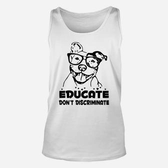 Pit Bull Lover T Shirt Pitbull Mom Rescue Dog Dad Puppy Gift Unisex Tank Top | Crazezy AU