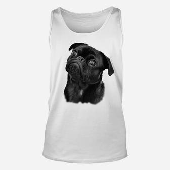Pug Shirt For Dog Mom Dad Gift Funny Cute Black Pug Unisex Tank Top | Crazezy