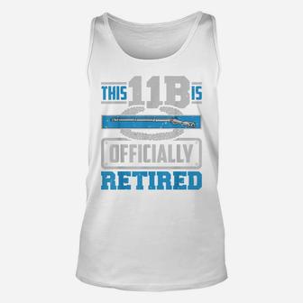 Retired Army 11B Infantry Veteran With Combat Infantry Badge Unisex Tank Top | Crazezy