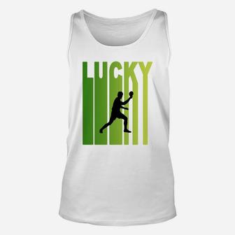 St Patricks Day Lucky Table Tennis Funny Sport Lovers Gift Unisex Tank Top | Crazezy