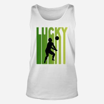 St Patricks Day Lucky Volleyball Funny Sport Lovers Gift Unisex Tank Top | Crazezy UK