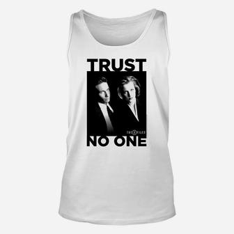 The X-Files Trust No One Poster Unisex Tank Top | Crazezy