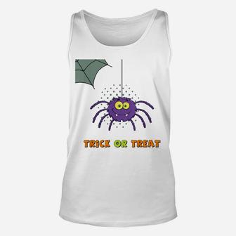 Trick Or Treat Spiderweb Unisex Tank Top | Crazezy CA