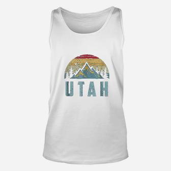 Utah Retro Vintage Mountains Hiking Nature Unisex Tank Top | Crazezy