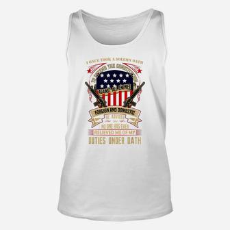 Veteran Design - No One Has Relieved Me Of My Oath Unisex Tank Top | Crazezy AU