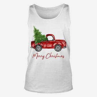 Vintage Wagon Christmas - Tree On Car Xmas Vacation Unisex Tank Top | Crazezy