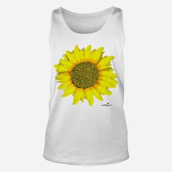 Virginia Wright Sunflower Floral Graphic Unisex Tank Top | Crazezy AU