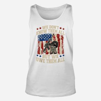 We Don't Know Them All But We Owe Them All 4Th Of July Unisex Tank Top | Crazezy DE
