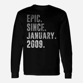 12 Year Old Birthday Gifts Epic Since January 2009 Unisex Long Sleeve | Crazezy