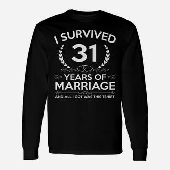 31St Wedding Anniversary Gifts Couples Husband Wife 31 Years Unisex Long Sleeve | Crazezy CA