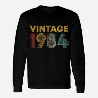 35 Years Old Born In 1984 Vintage 35Th Birthday Unisex Long Sleeve | Crazezy