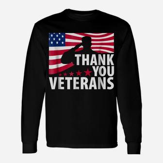 4Th Of July Shirts Thank You Soldiers Veterans Usa Flag Tees Unisex Long Sleeve | Crazezy UK