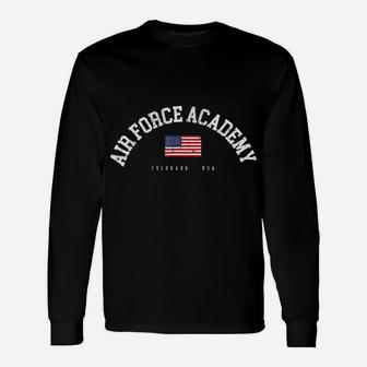 Air Force Academy Co American Flag Usa City Name Unisex Long Sleeve | Crazezy UK