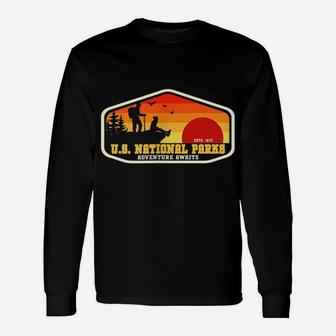All 63 US National Parks Map Graphic Back Print Unisex Long Sleeve | Crazezy