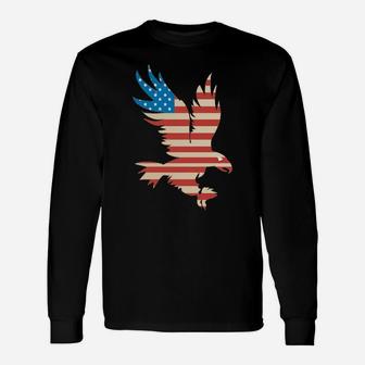 American Flag Bald Eagle Hoodie - Usa Sweatshirt Unisex Long Sleeve | Crazezy