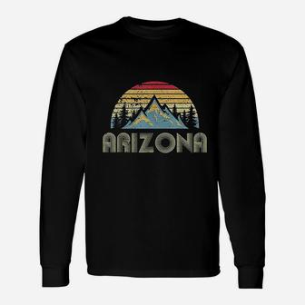 Arizona Retro Vintage Mountains Nature Hiking Unisex Long Sleeve | Crazezy