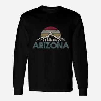 Arizona Vintage Retro Mountains Nature Hiking Souvenir Gift Unisex Long Sleeve | Crazezy