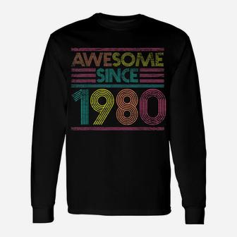 Awesome Since 1980 39Th Birthday Gifts 39 Years Old Unisex Long Sleeve | Crazezy