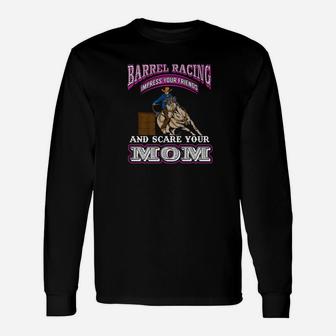 Barrel Racing Horse Girls Horse Lover Rider Gifts Funny Tee Unisex Long Sleeve | Crazezy