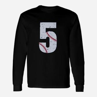 Baseball 5th Birthday Gift For Five Year Old Unisex Long Sleeve | Crazezy DE